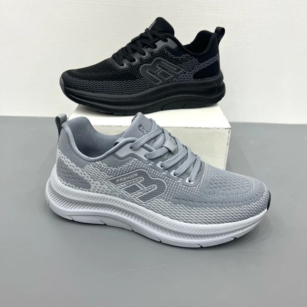 男士休闲运动鞋2519舒适时尚夏季透气软底网面轻便飞织跑步防滑