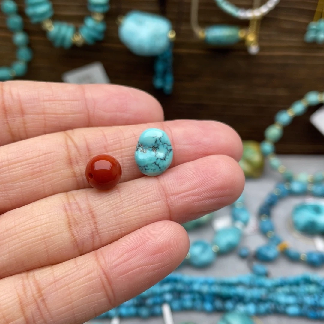 南红玛瑙未镶嵌随行小豆子