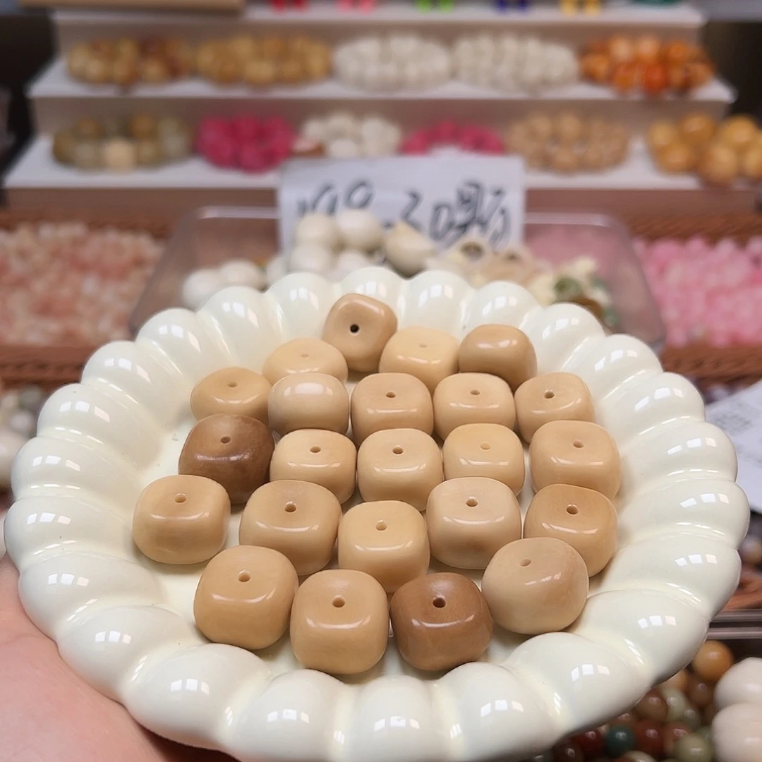 手串菩提根/象牙果微瑕茶色藏咯10颗有裂