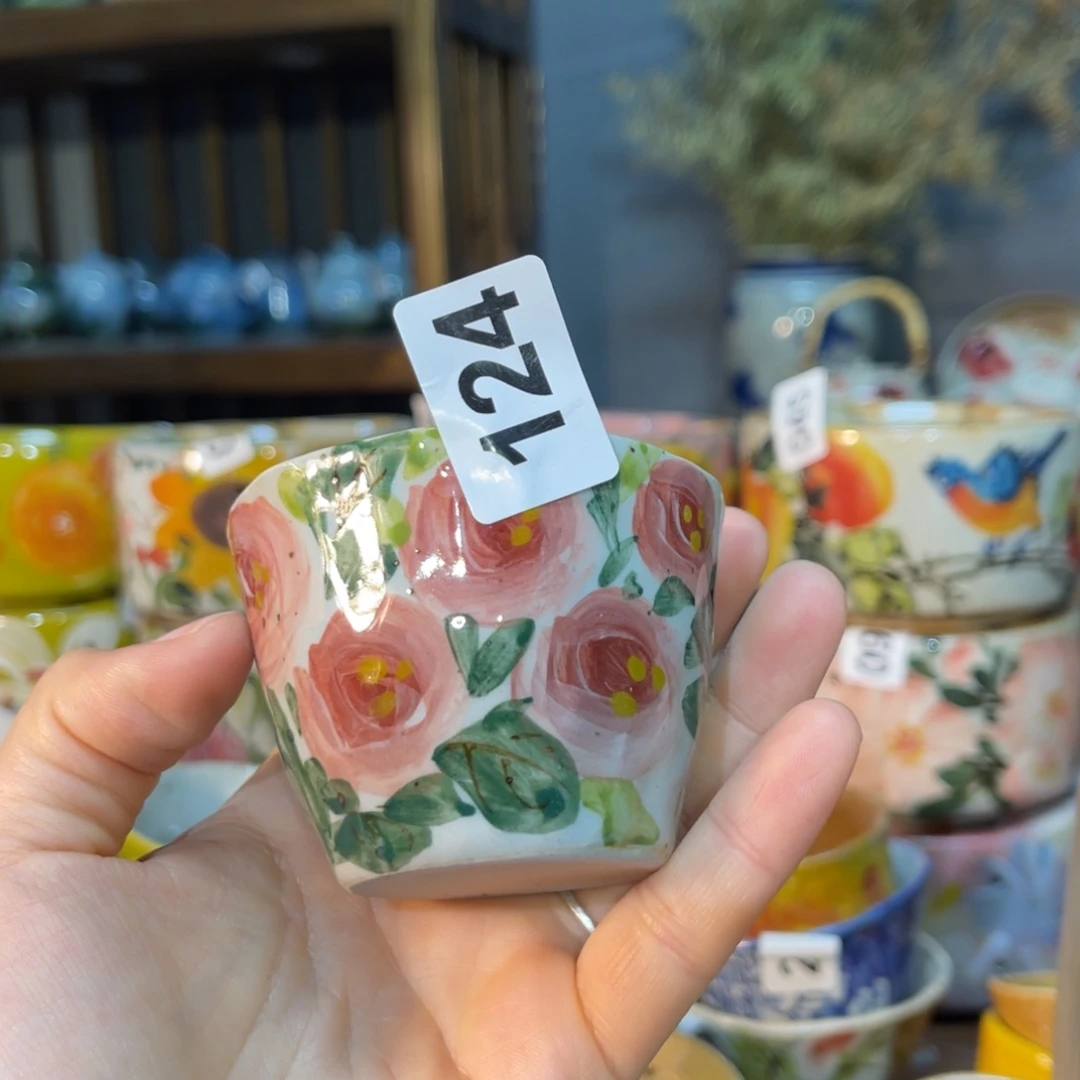 杯素浅陶瓷手工手绘