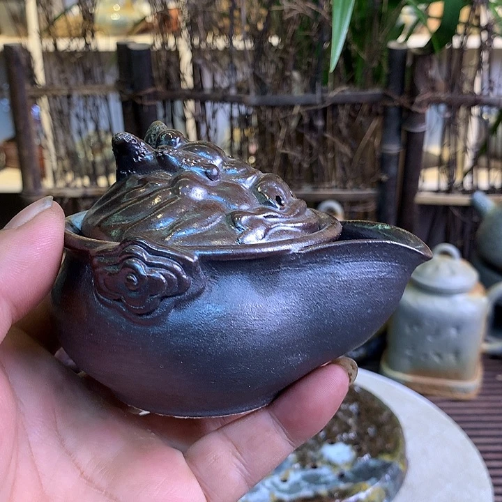 茶壶紫砂纯自然高温裸柴烧