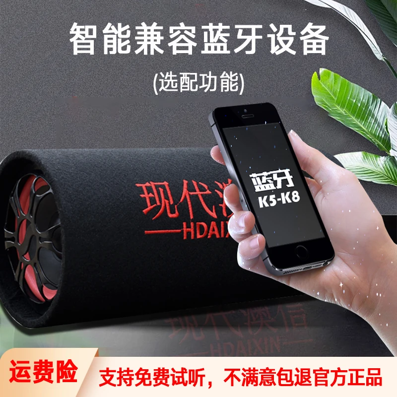 重低音车载有源低音炮重低音汽车家用蓝牙音箱12V24V通用货k歌