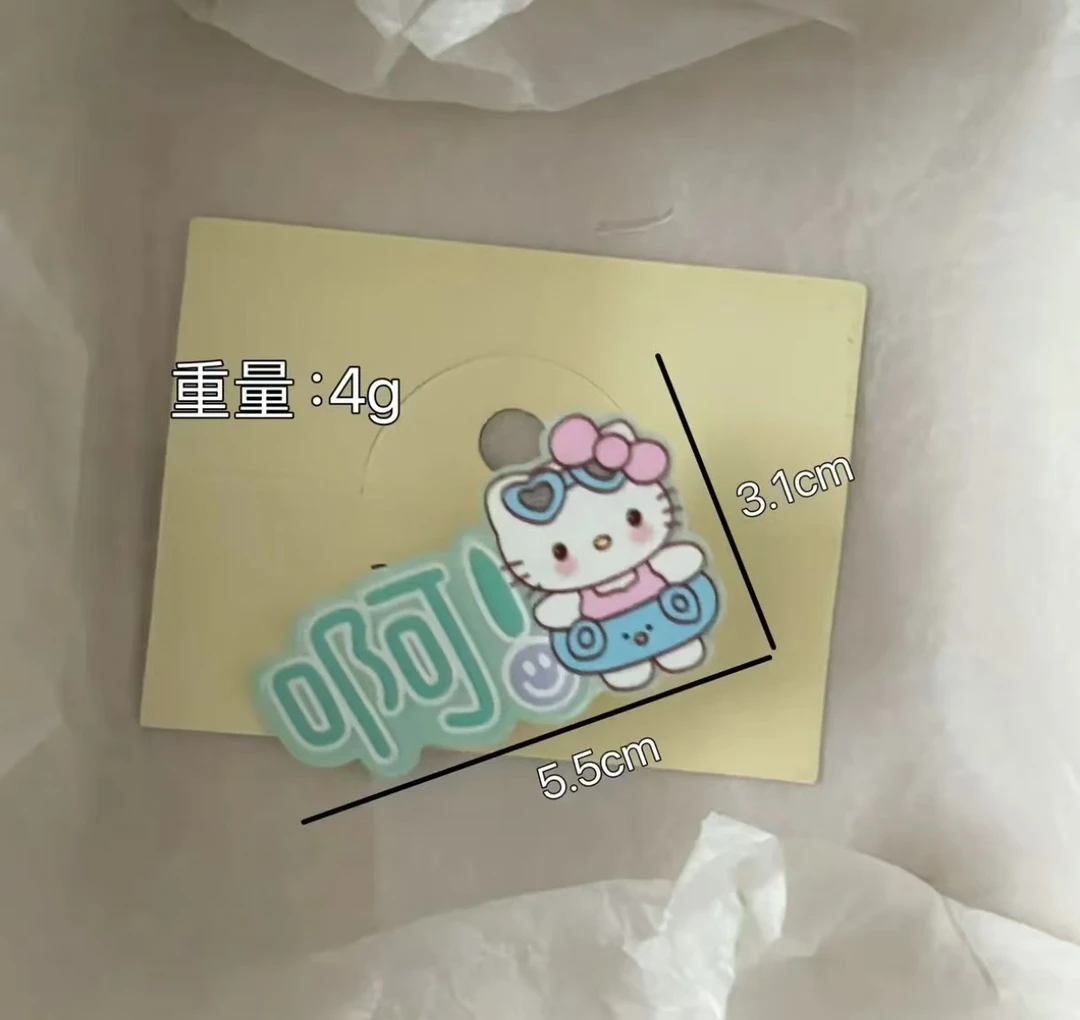 公主糖果色kt猫趣味文字嘴替发夹侧边夹碎发夹抽象搞怪发卡发饰