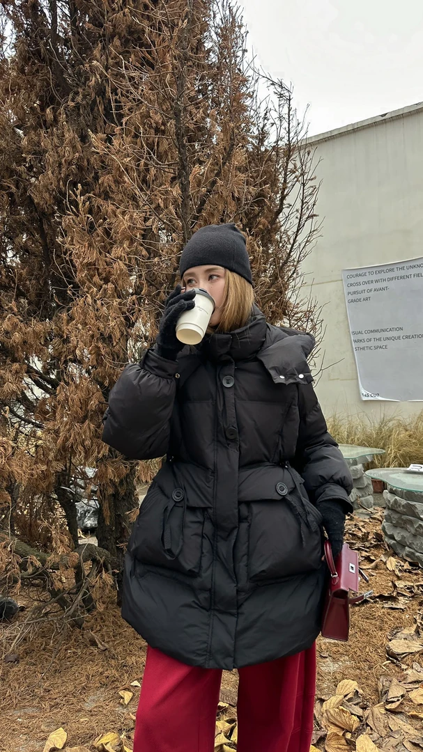 蔓如依28882#女士中长款羽绒服