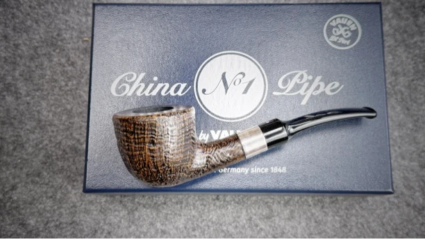 德国华云china one限量银圈喷砂81号套装手工石楠木烟斗