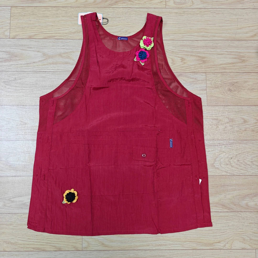 防油网红防水防脏罩衣新年款韩国进口厨房围裙-2朵花，小碎花网