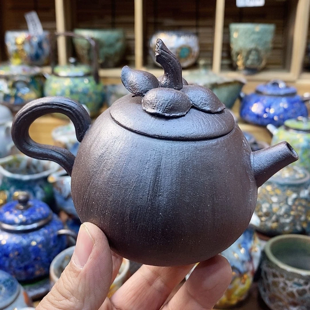 粗陶志野柴烧茶器