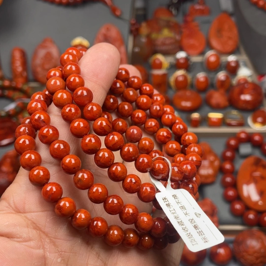 【闪购商品】南红玛瑙珠宝奇石未镶嵌多圈7