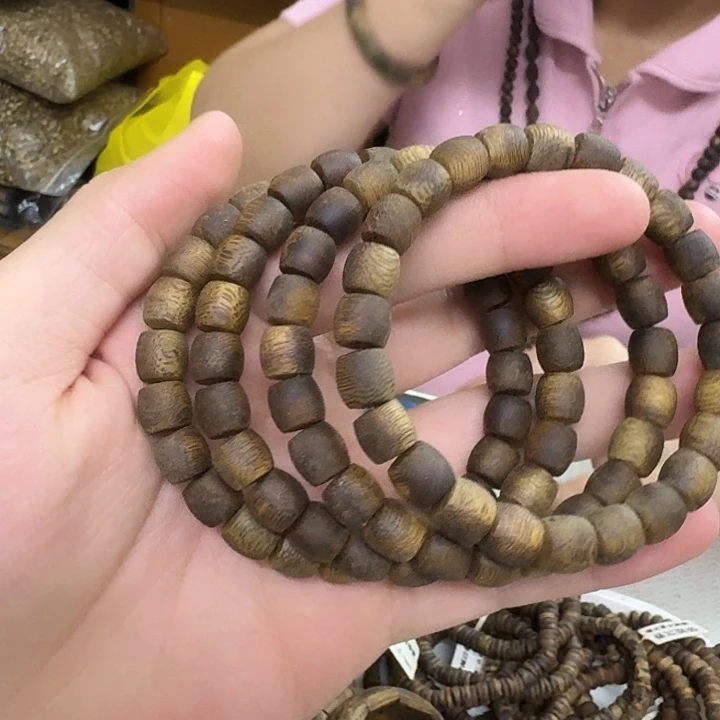 手串沉香张勺子鼓珠单圈 多样性发一