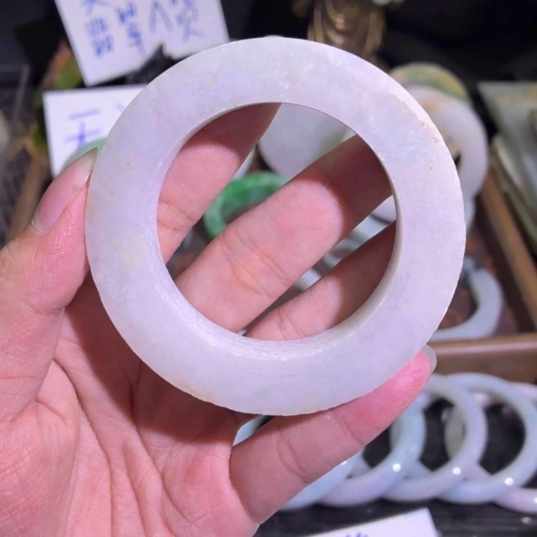定制翡翠未镶嵌翡翠A货毛胚手镯定制