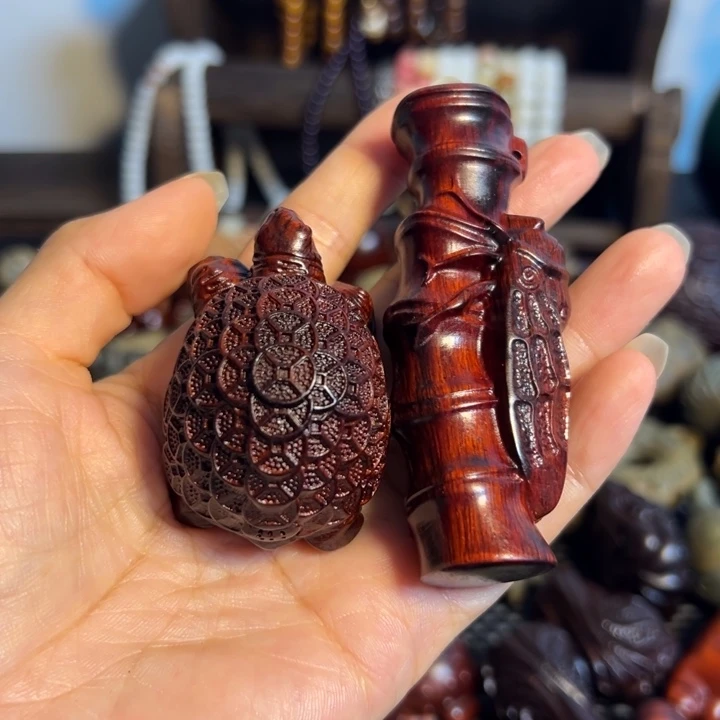 把件小叶紫檀两个一对
