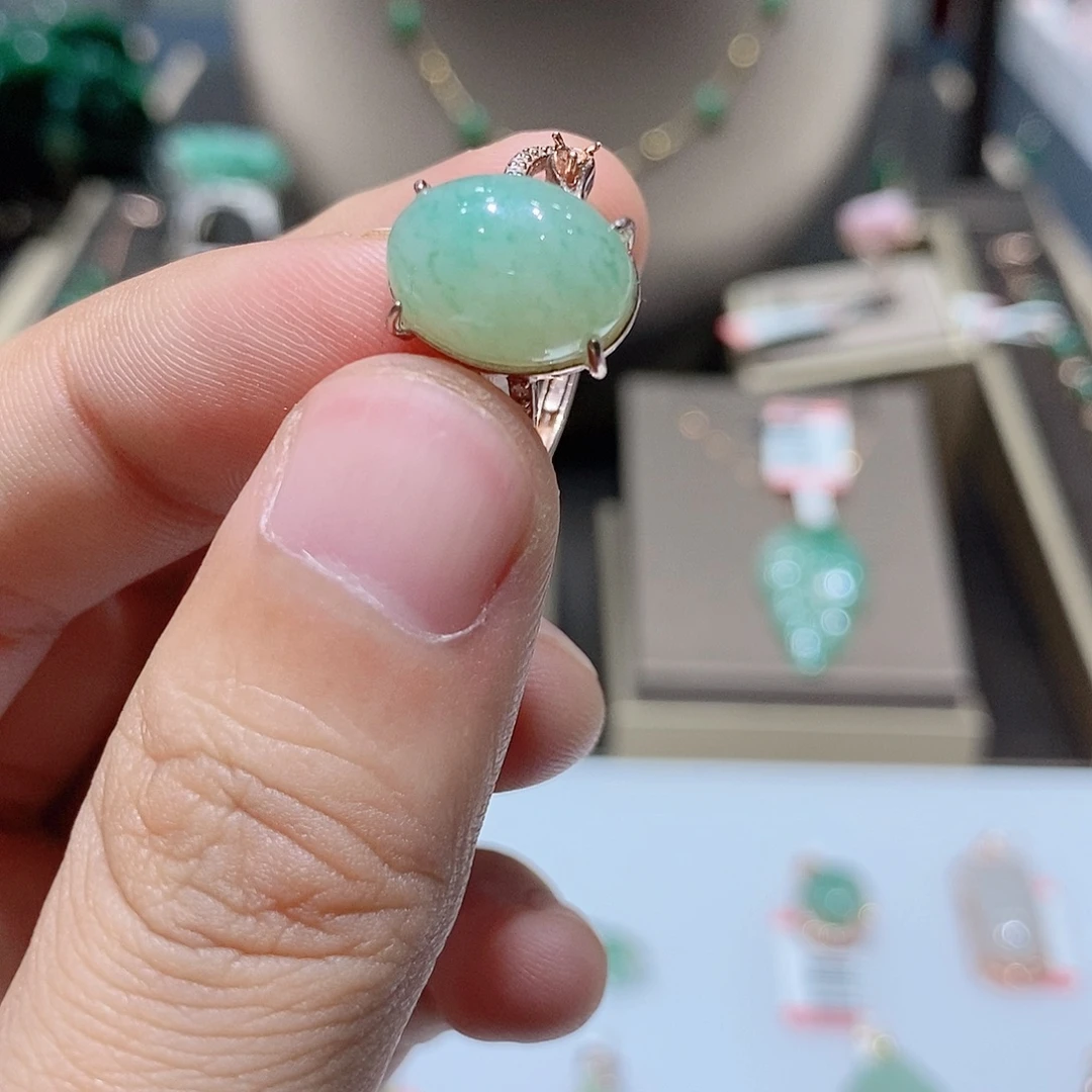 独山玉银S925镶嵌吊坠