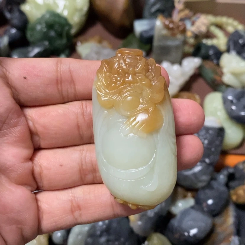 【闪购商品】和田玉未镶嵌把件寂**者