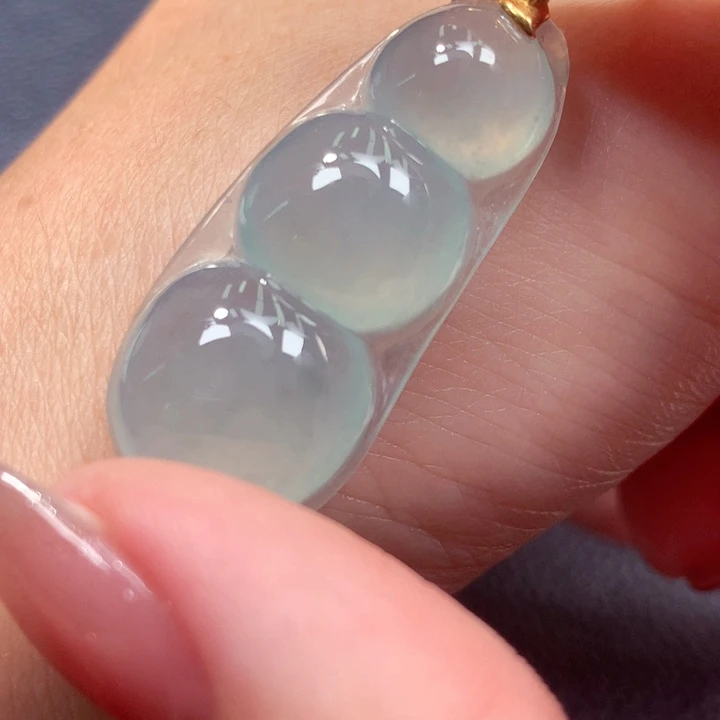 定制翡翠18K金镶嵌翡翠