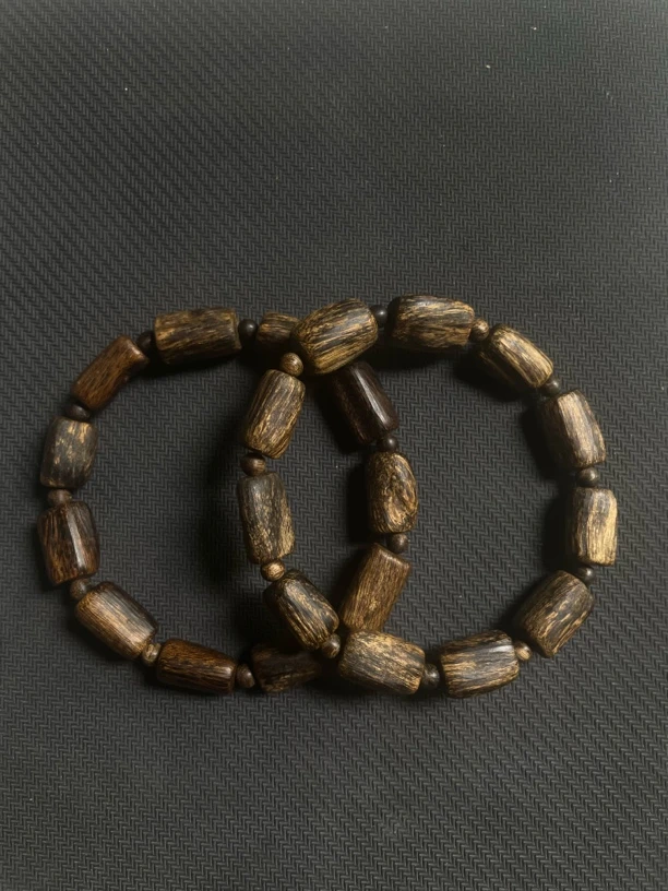 沉香E53天然沉香沉水虎斑定制款单圈多样性发一