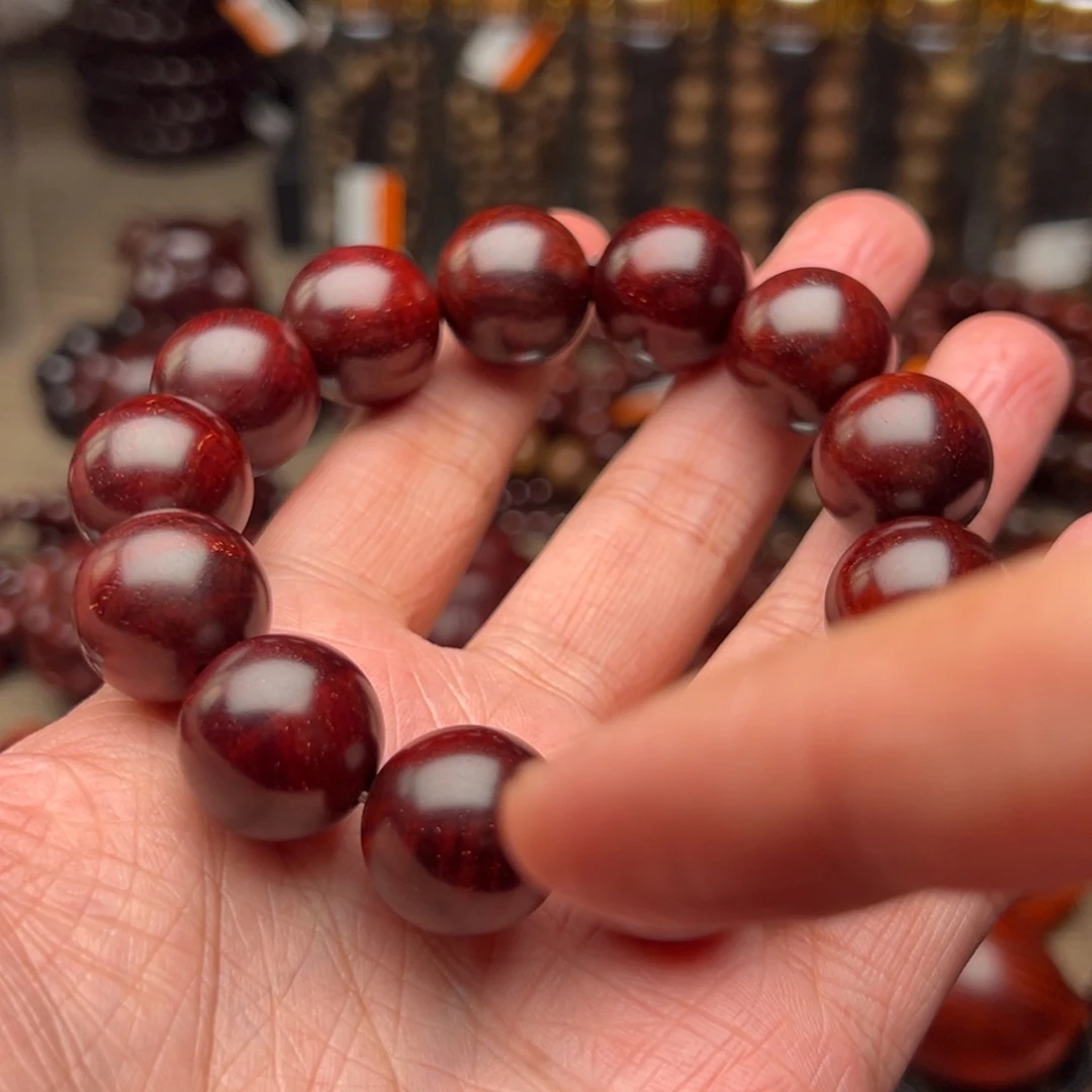 青***l檀香紫檀（小叶紫檀）手串/手链1.8原汁原味闭合棕眼泥料