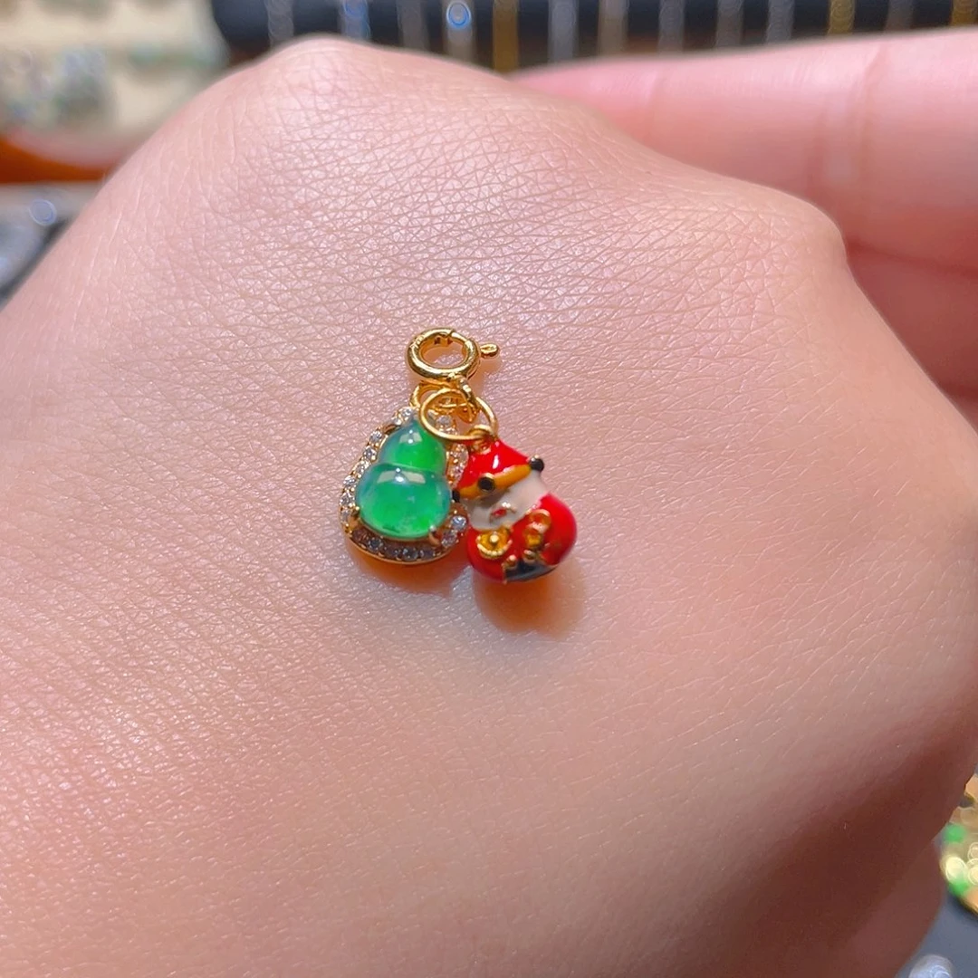 翡翠银S925镶嵌吊坠(不含链)