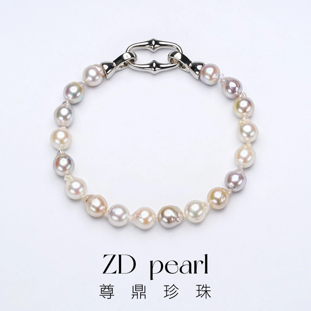 【阳阳】尊鼎珍珠-《野菊》海水珍珠akoya混彩手链6-7mm