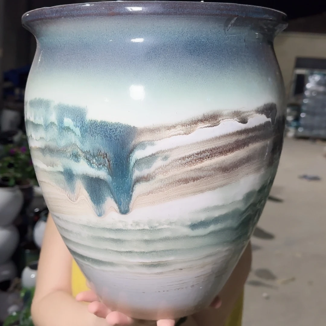 紫砂花盆高30口27