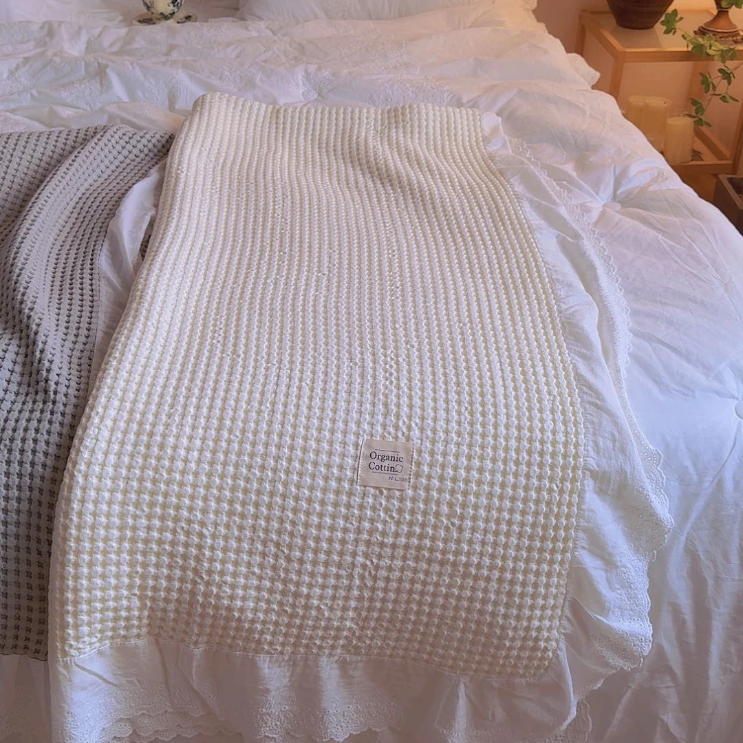 棉华夫格米色三件套220×240