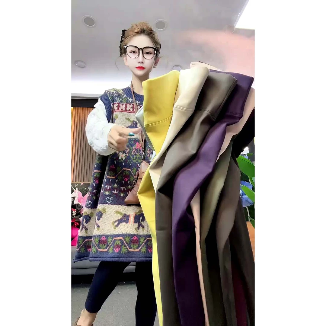 秋冬新款休闲百搭高腰显瘦糖果色九分芭比裤