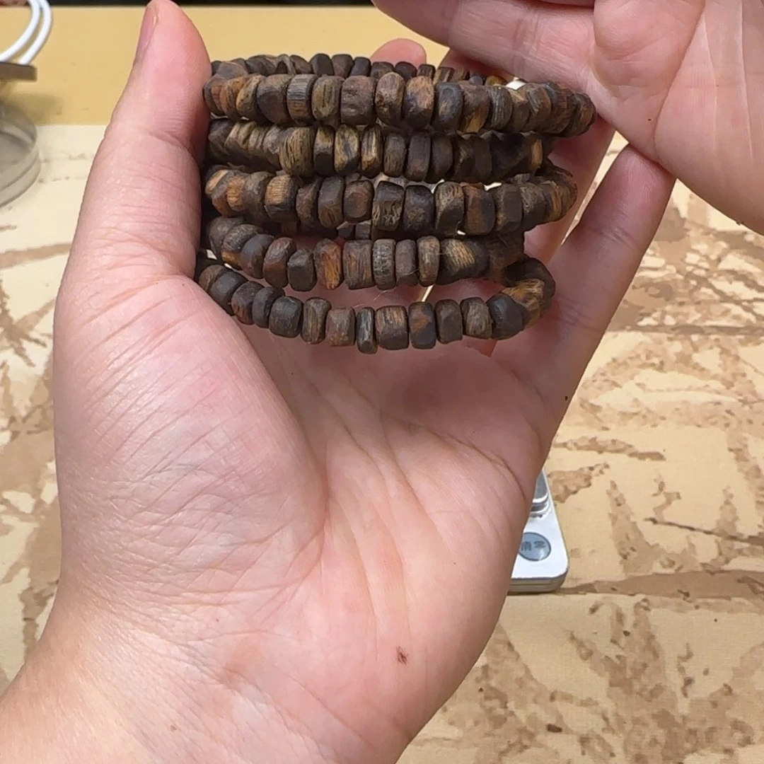 沉香手串绿棋四方珠多样性发货1条08