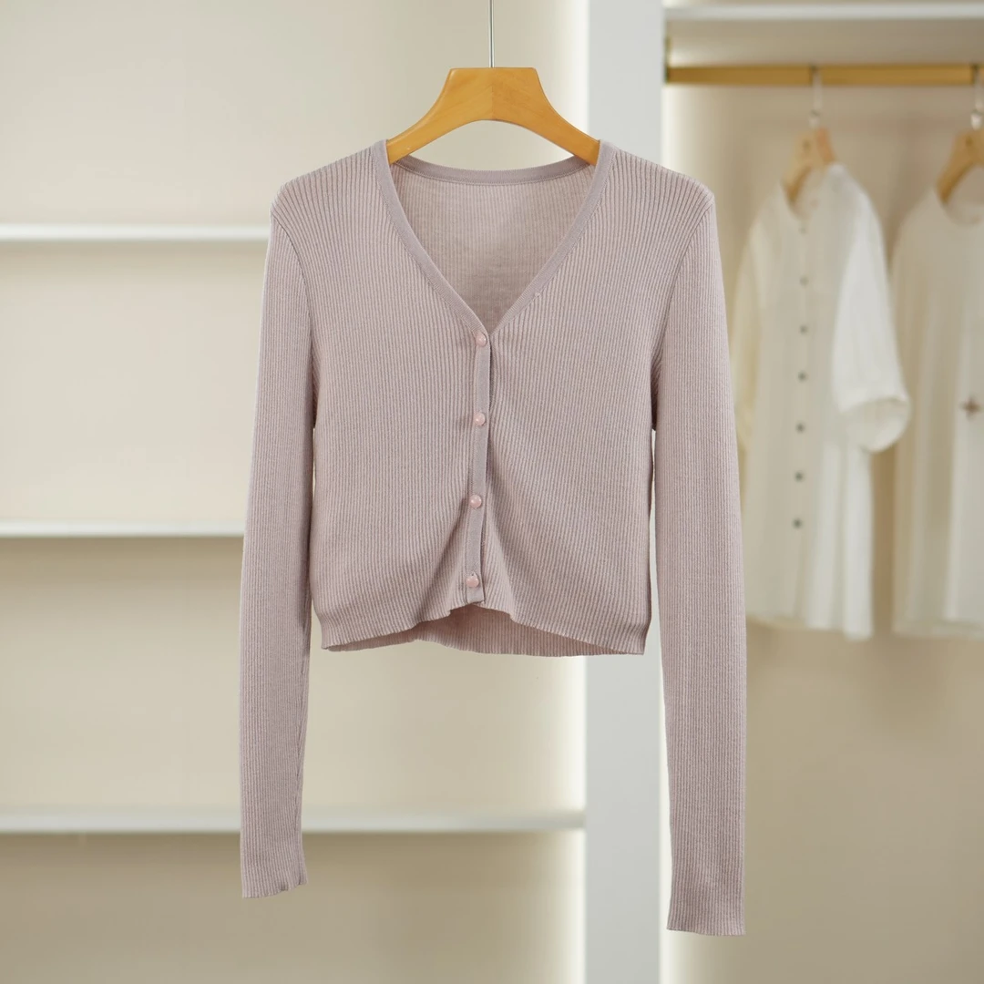 麦迪尚品【Miss-O】50522174 纯色百搭针织开衫春季女装品牌折扣