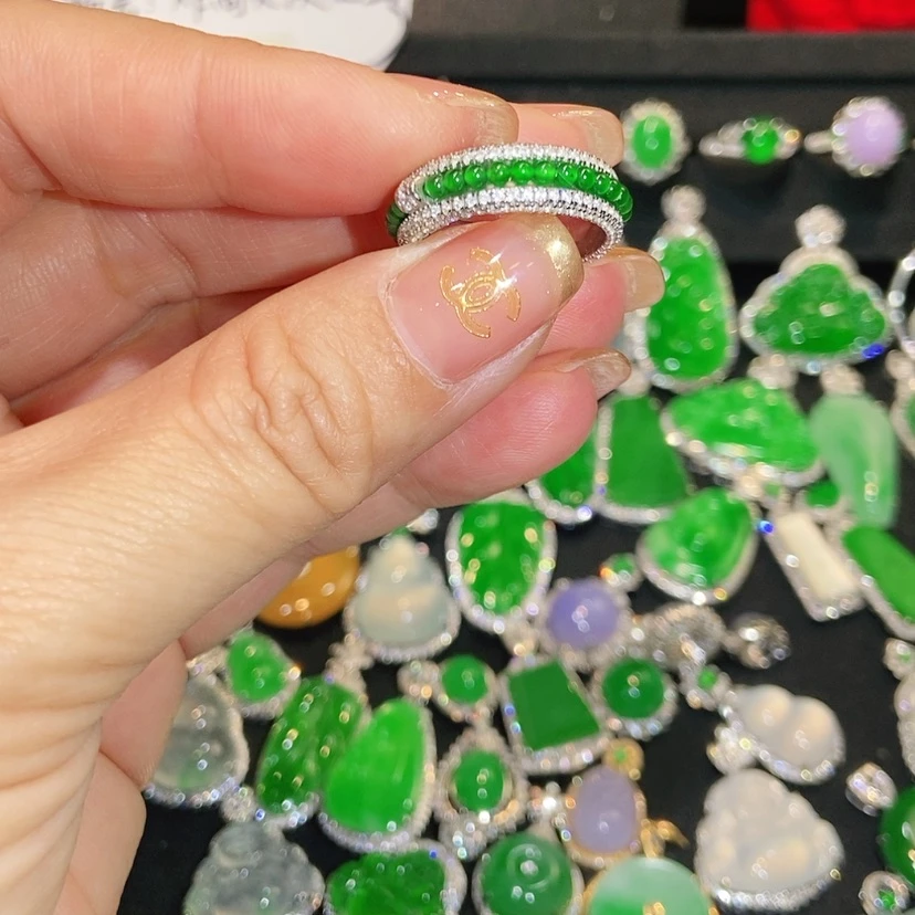 【闪购商品】翡翠戒指未镶嵌天然翡翠