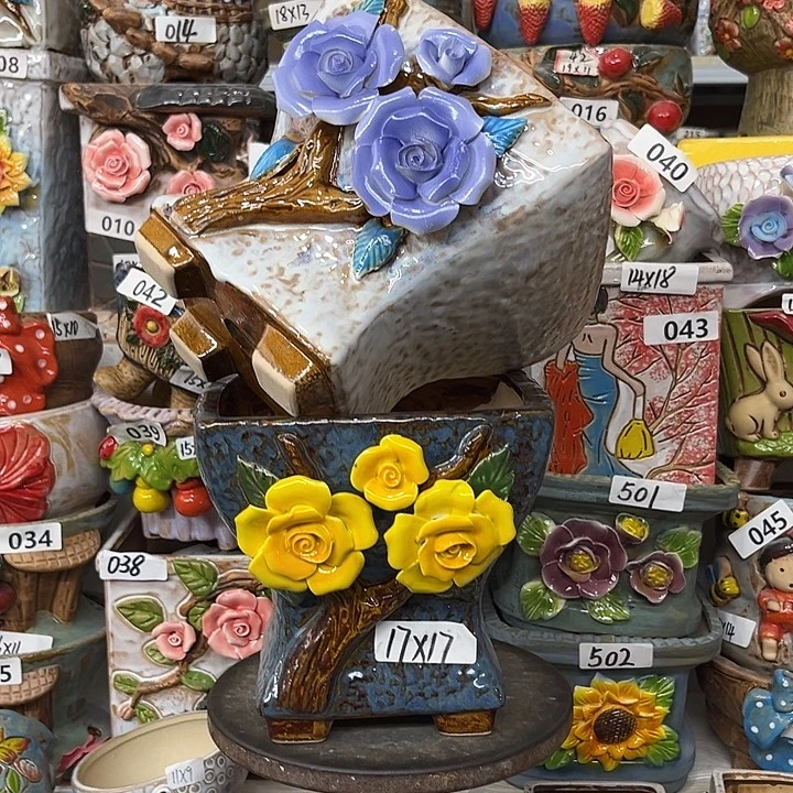 粗陶材质多肉花盆