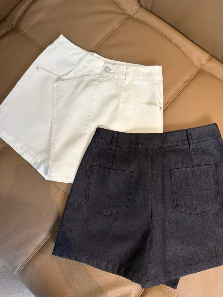 [麦霓严选]2025新款韩版不规则休闲气质裙裤9357