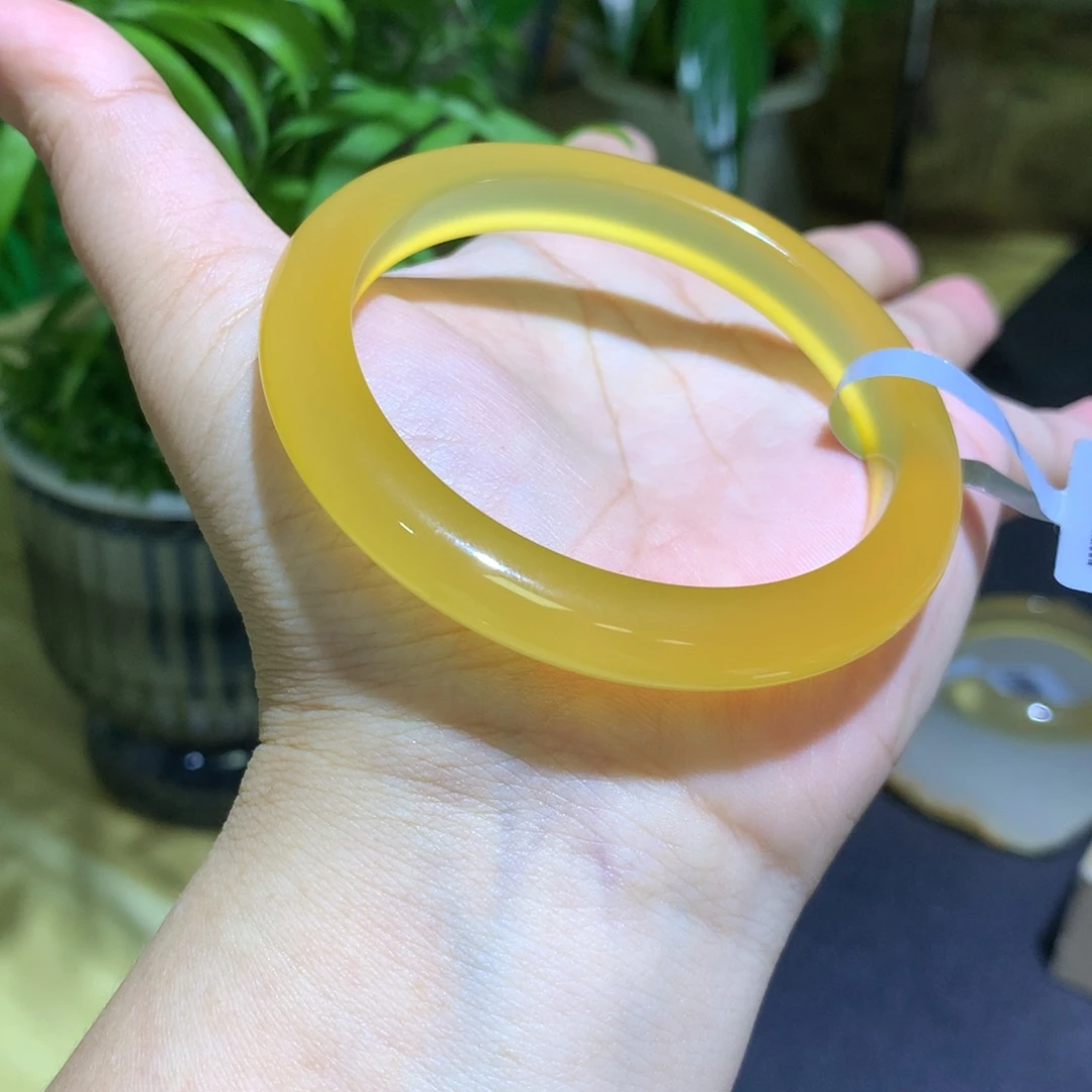 手镯玛瑙/玉髓未镶嵌浓金泥鳅背