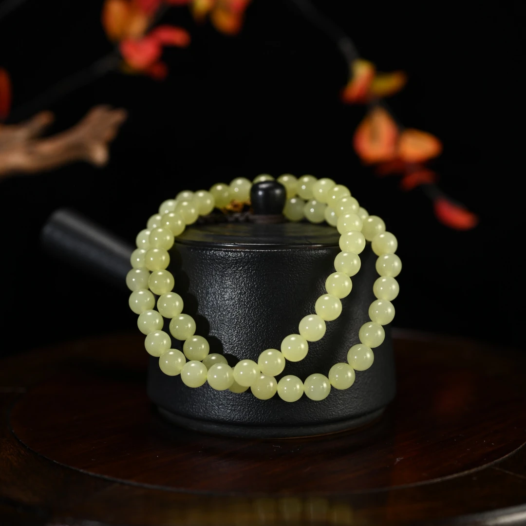 lot8841和田玉黄玉项链/杭拍