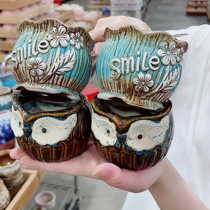 有孔，凑10元包邮陶瓷花盆发货！