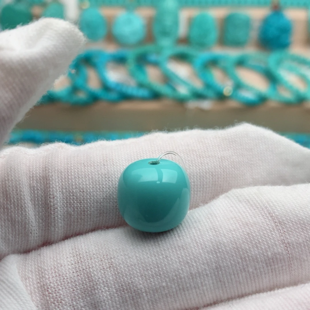 绿松石未镶嵌珠宝奇石13mm