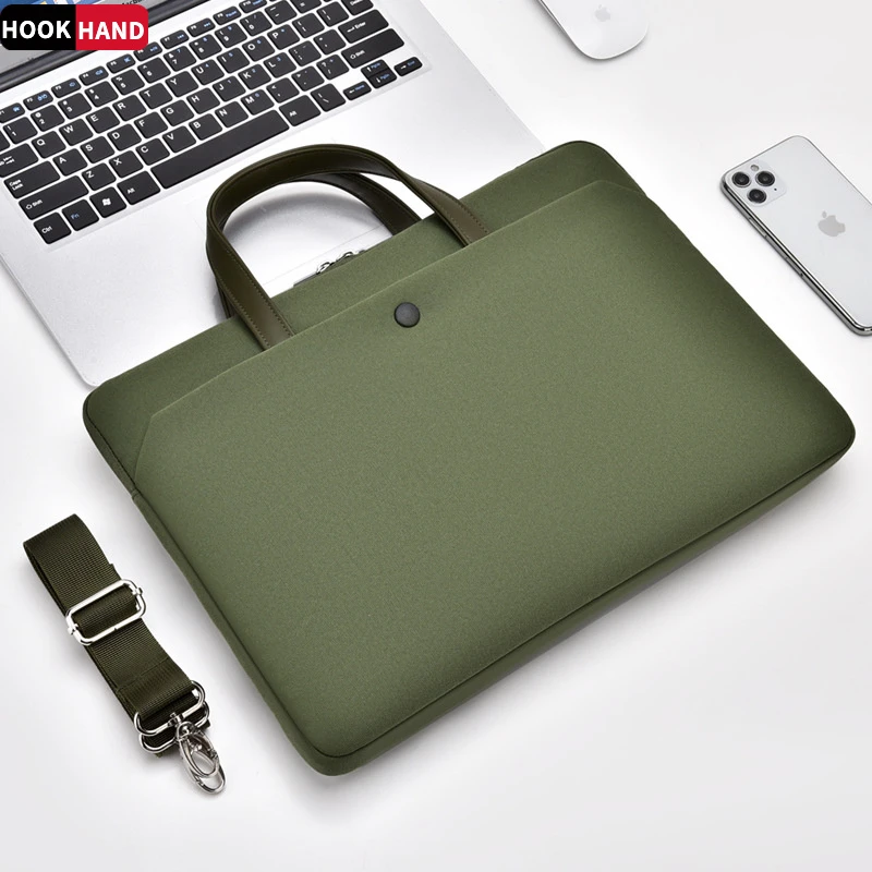 轻薄手提电脑包女14寸15寸适用苹果华为笔记本单肩包男加印logo