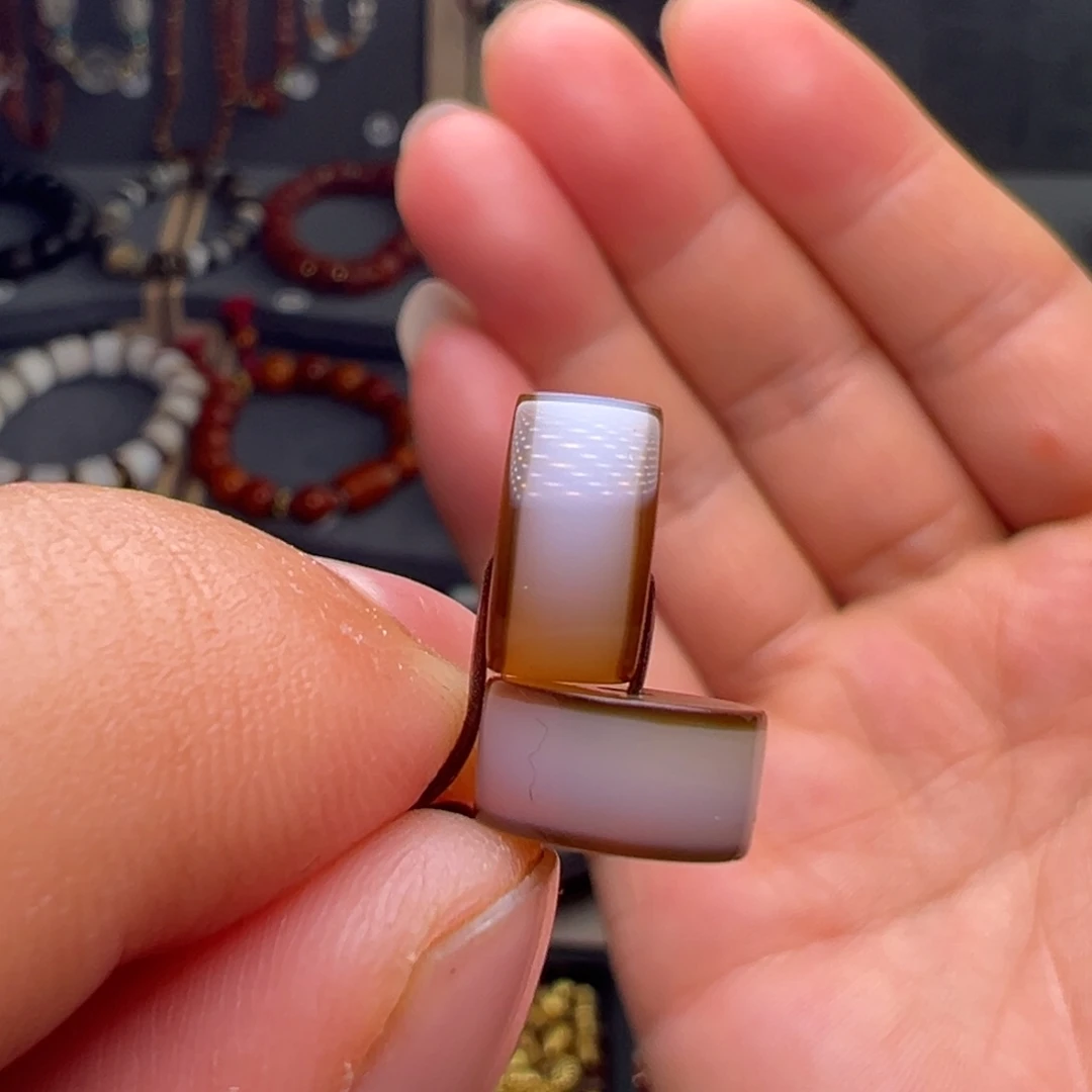 玛瑙/玉髓合金玛瑙对珠