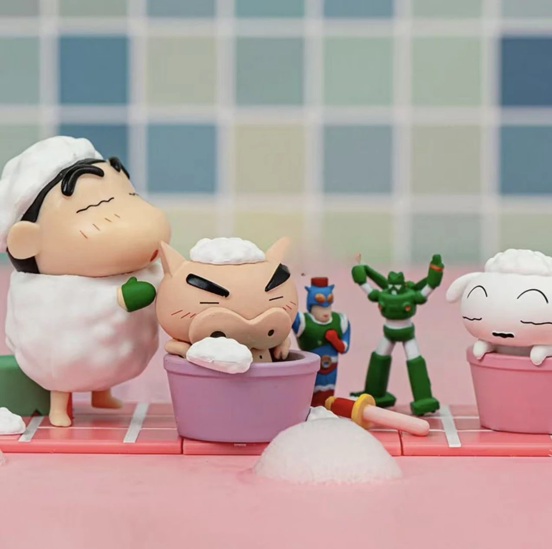 【韩谷正版】蜡笔小新场景摆件盲盒摆件生日礼物创意周边手办