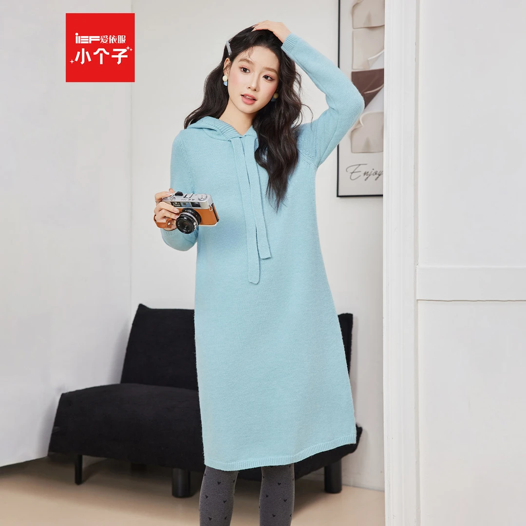 IEF/爱依服2025秋冬新款韩系氛围感【小个子】毛织长卫衣流光风