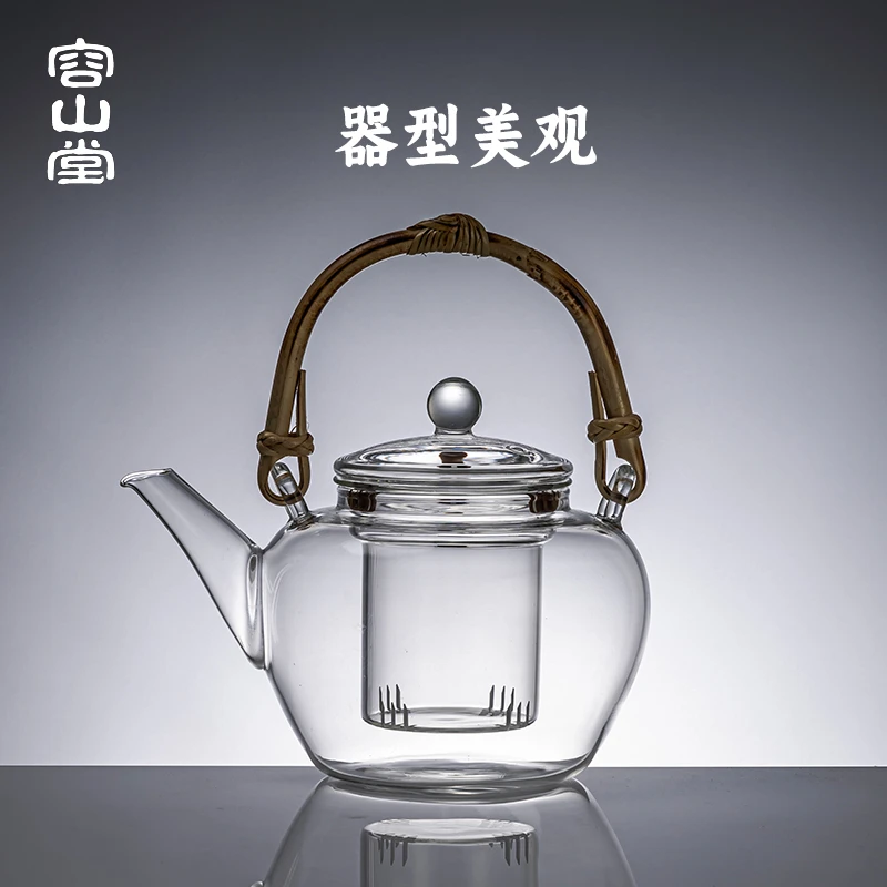 容山堂耐热玻璃烧水壶2025新款蒸煮茶壶提梁壶家用电陶炉煮茶炉