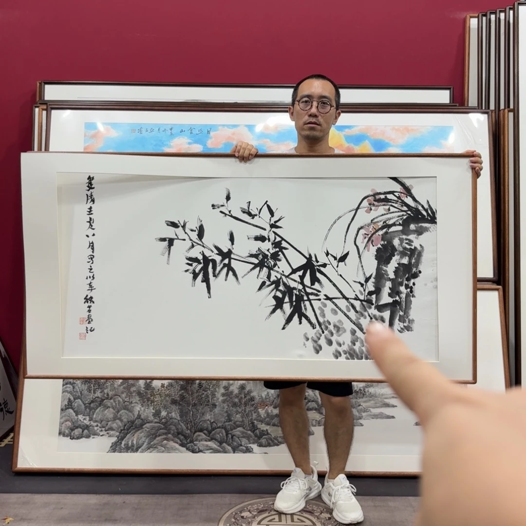 国画手绘作品带框160/80赵志军