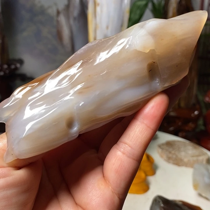 石材家居摆件硅化木