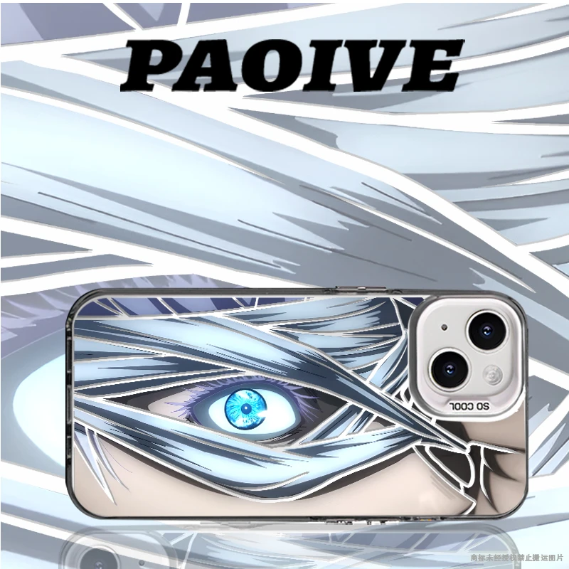 适用苹果华为vivo一加iPhone14小米三星五条悟防摔彩银手机壳