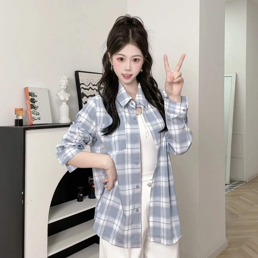 IEF/爱依服2025新款夏季梭织中衬衫春秋衬衣长袖复古小众宽松韩版