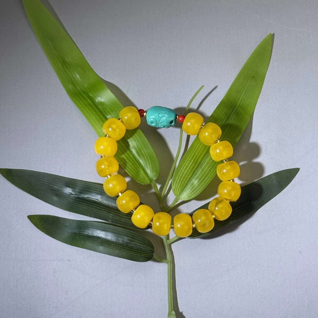 【尚御阁】明黄ml带蓝配饰