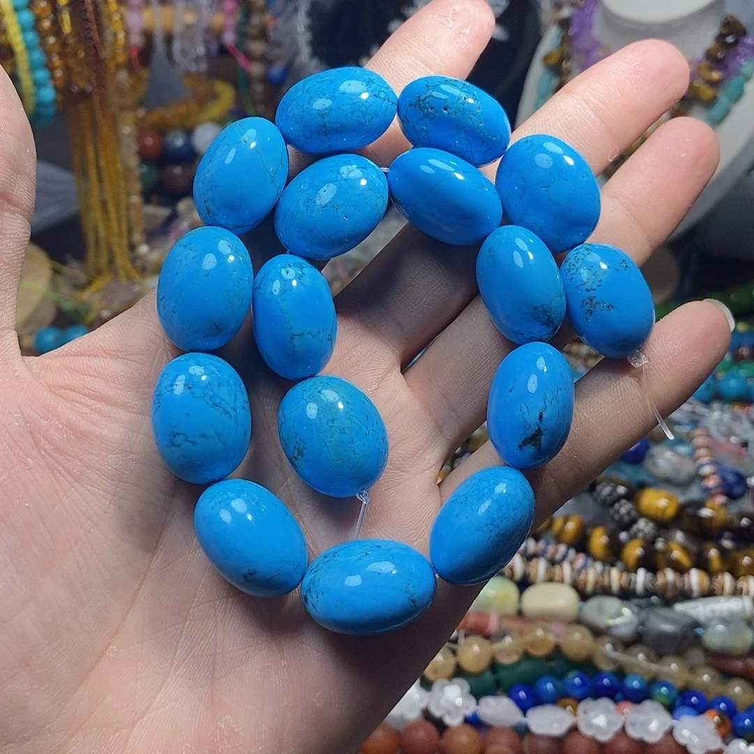 石英质玉未镶嵌，原矿松顶珠20×24mm，