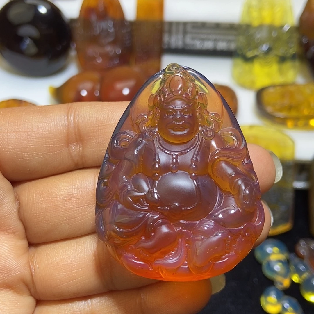 琥珀未镶嵌颈饰缅甸天然琥珀吊坠