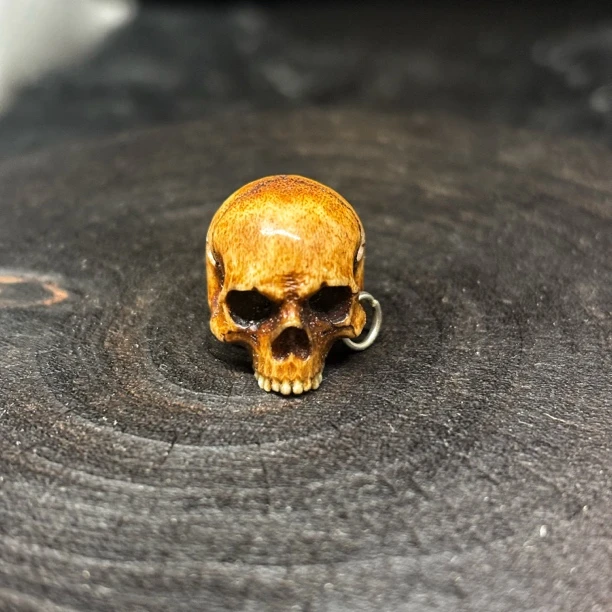 甲出品【根付·系列】耳环骷髅三通（宽13.7mm）