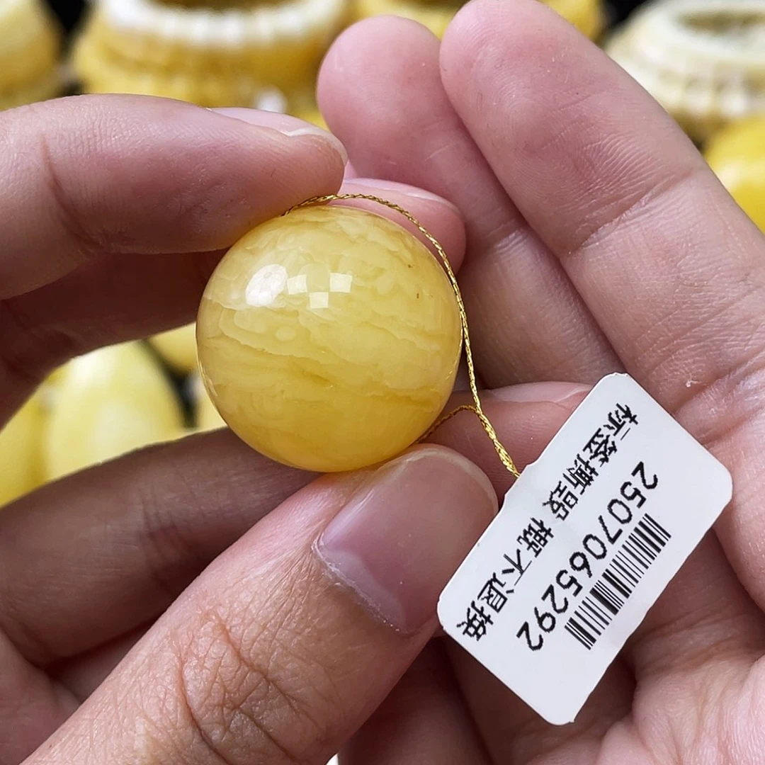 琥珀未镶嵌珠宝奇石21mm微瑕虎皮