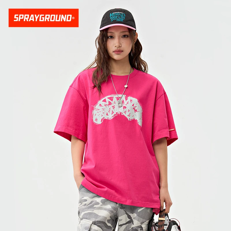 SPRAYGROUND鲨鱼嘴短袖T恤印花户外纯棉时尚宽松街头DR WE120205
