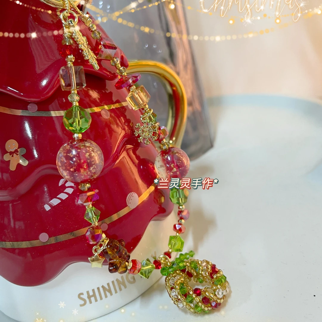 6028快乐花环原创手机链